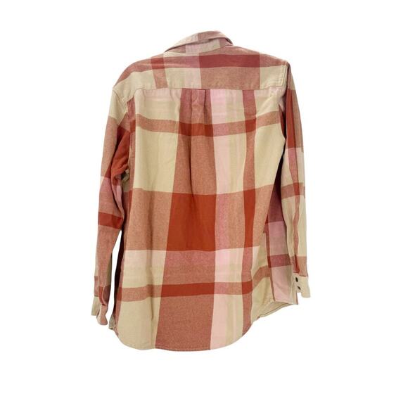 Roxy Let It Go Flannel Long Sleeve Button Up Shirt Boyfriend Fit Size XS NWT - Picture 4 of 12